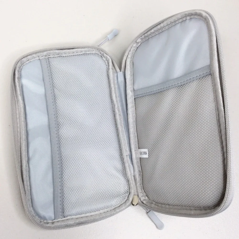 Electronics Travel Organizer Bag portable Cable Cord Tech Organizer Pouch Gray